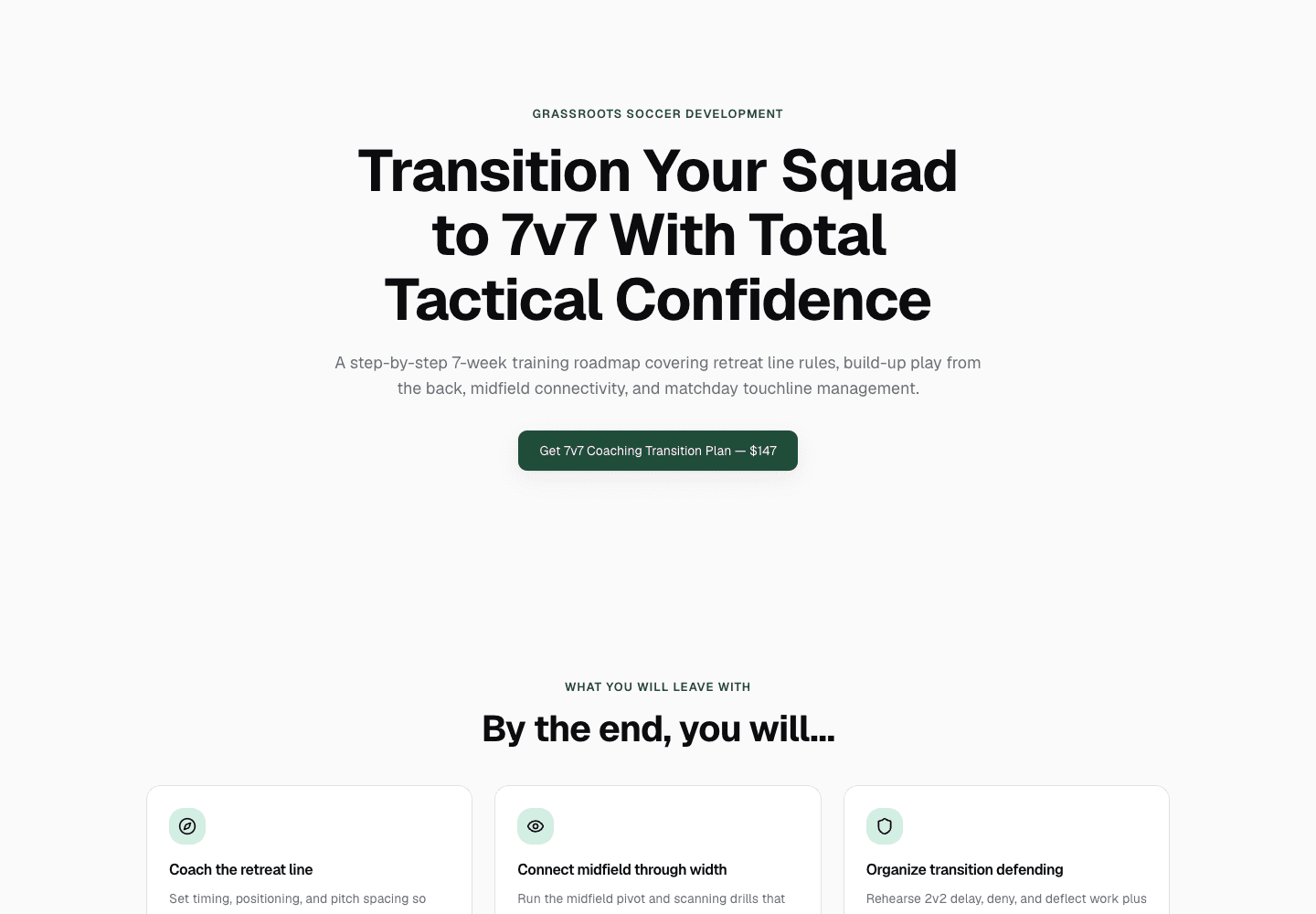 A course sales page built in Knola