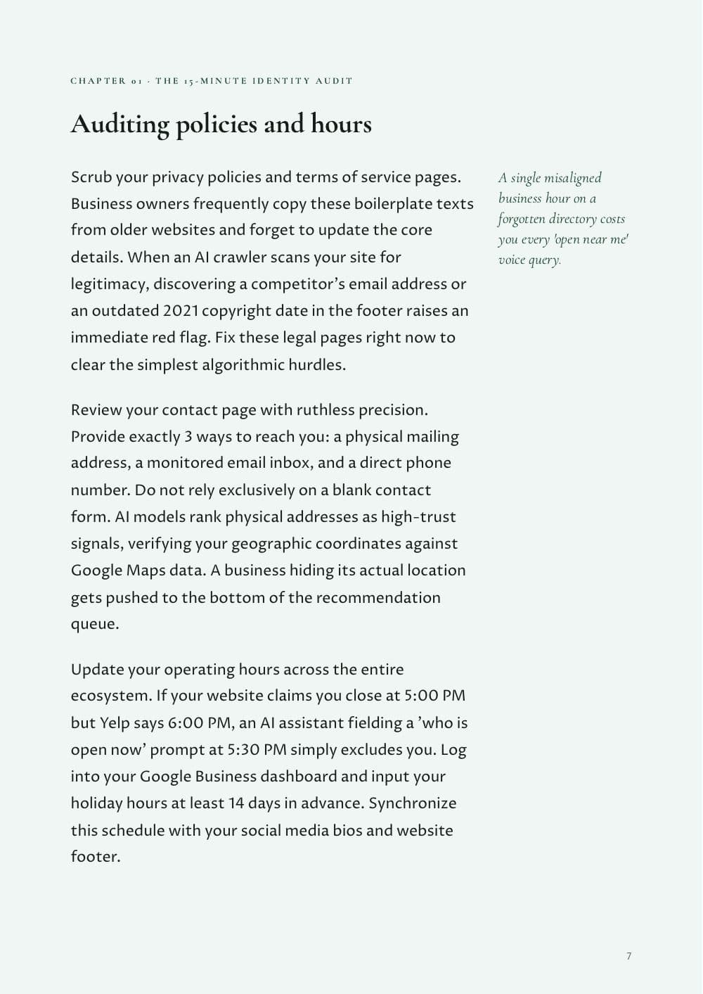 The AI Visibility Playbook · 35 pages, page 7