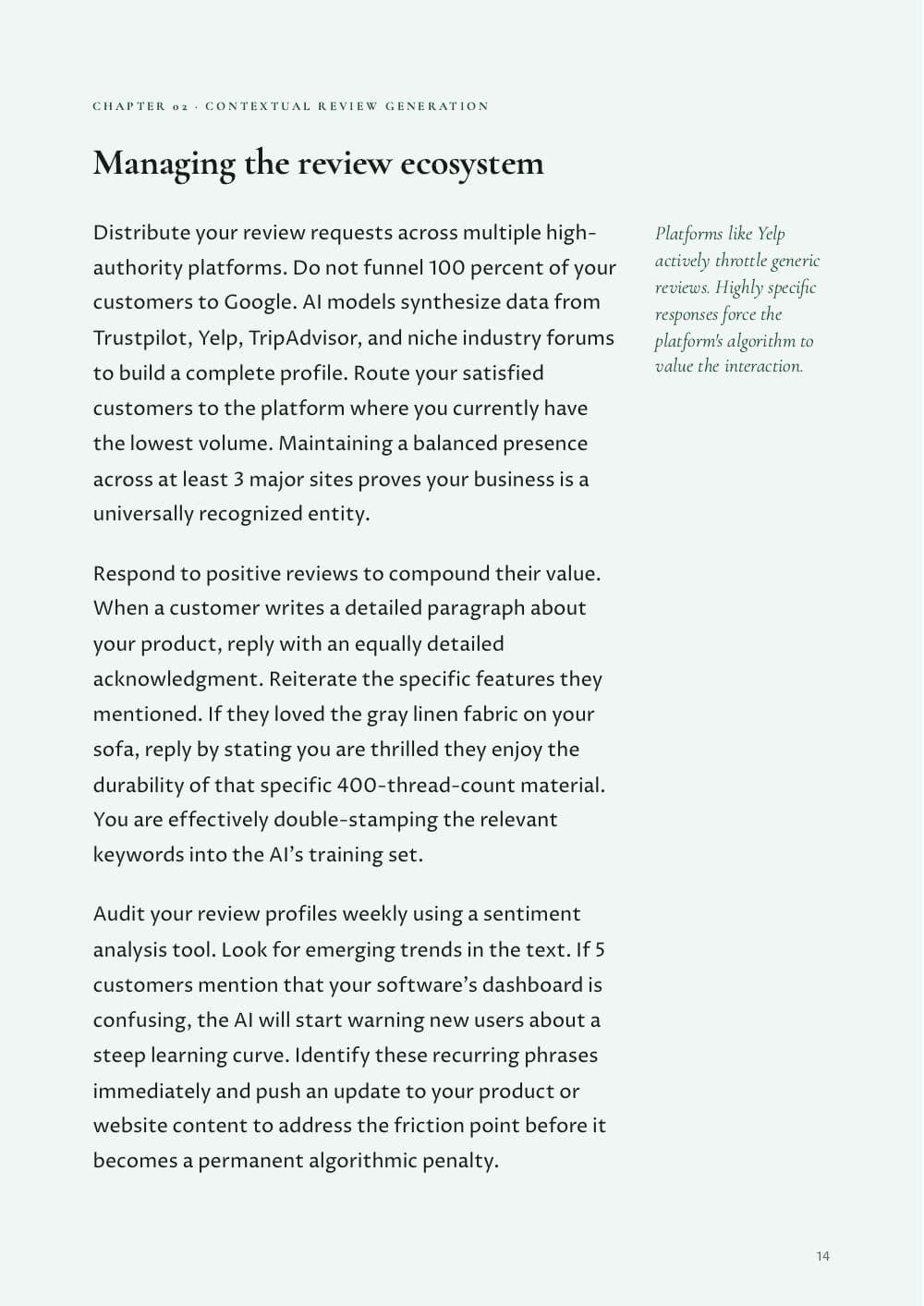 The AI Visibility Playbook · 35 pages, page 14