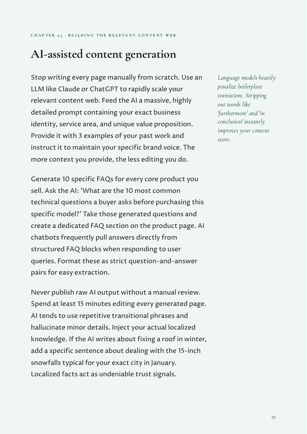 The AI Visibility Playbook · 35 pages, page 19