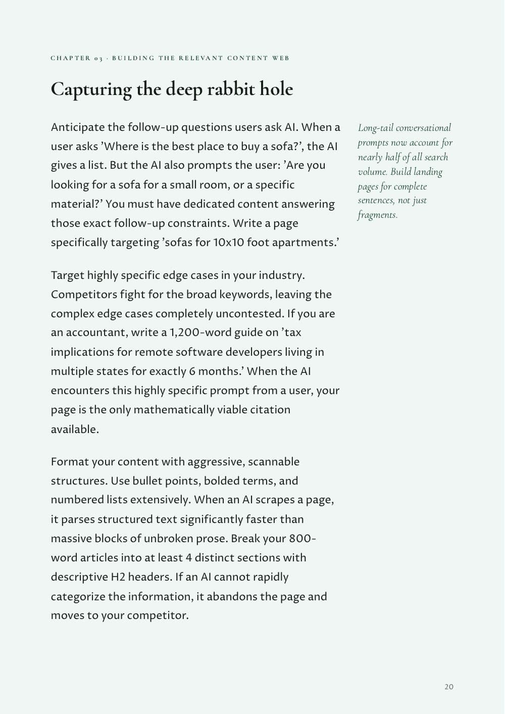The AI Visibility Playbook · 35 pages, page 20