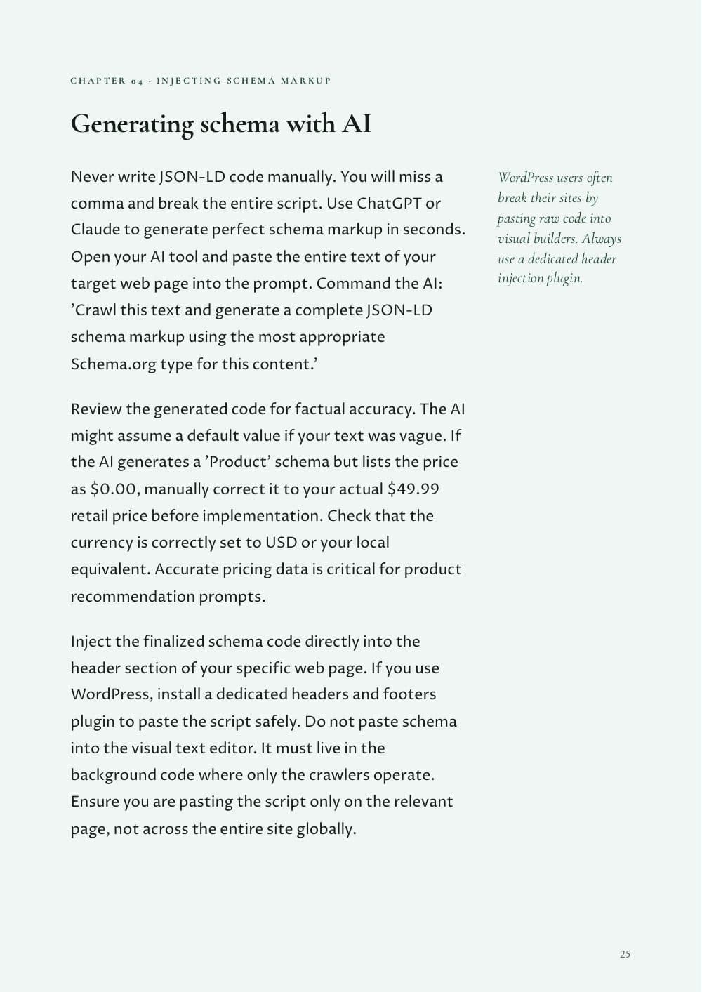 The AI Visibility Playbook · 35 pages, page 25