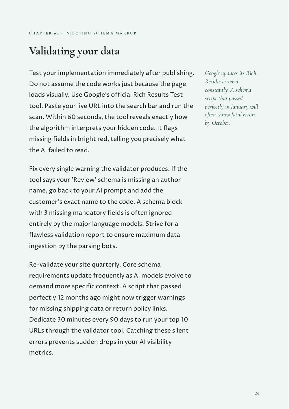 The AI Visibility Playbook · 35 pages, page 26