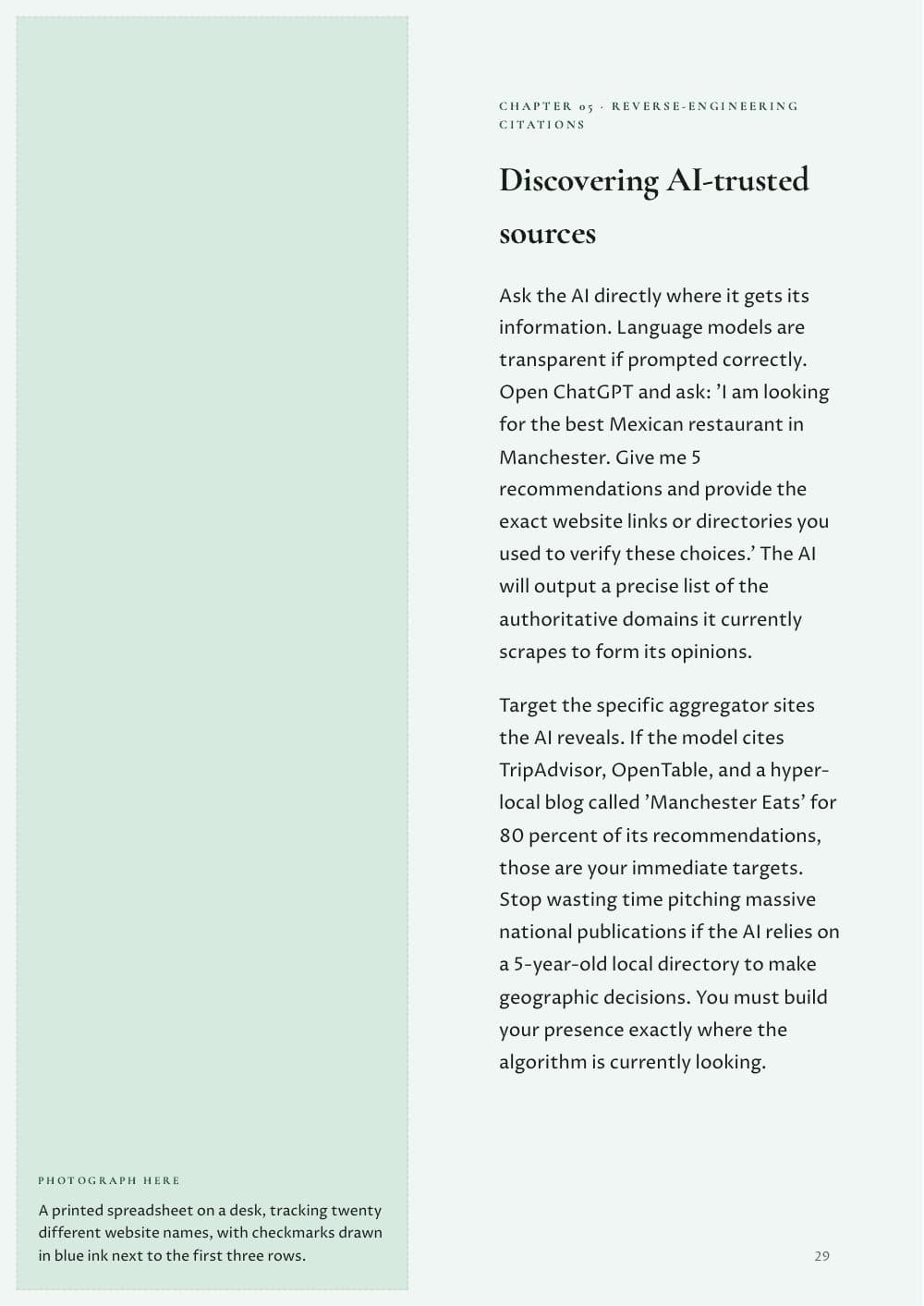 The AI Visibility Playbook · 35 pages, page 29