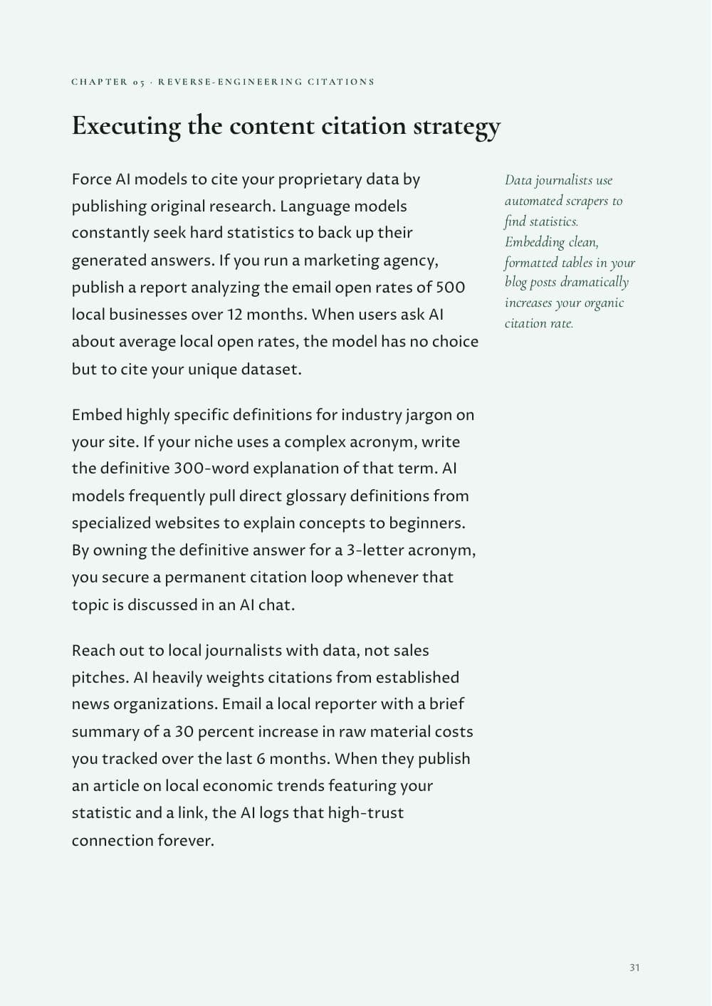 The AI Visibility Playbook · 35 pages, page 31
