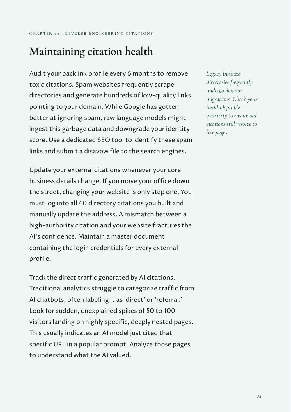The AI Visibility Playbook · 35 pages, page 32