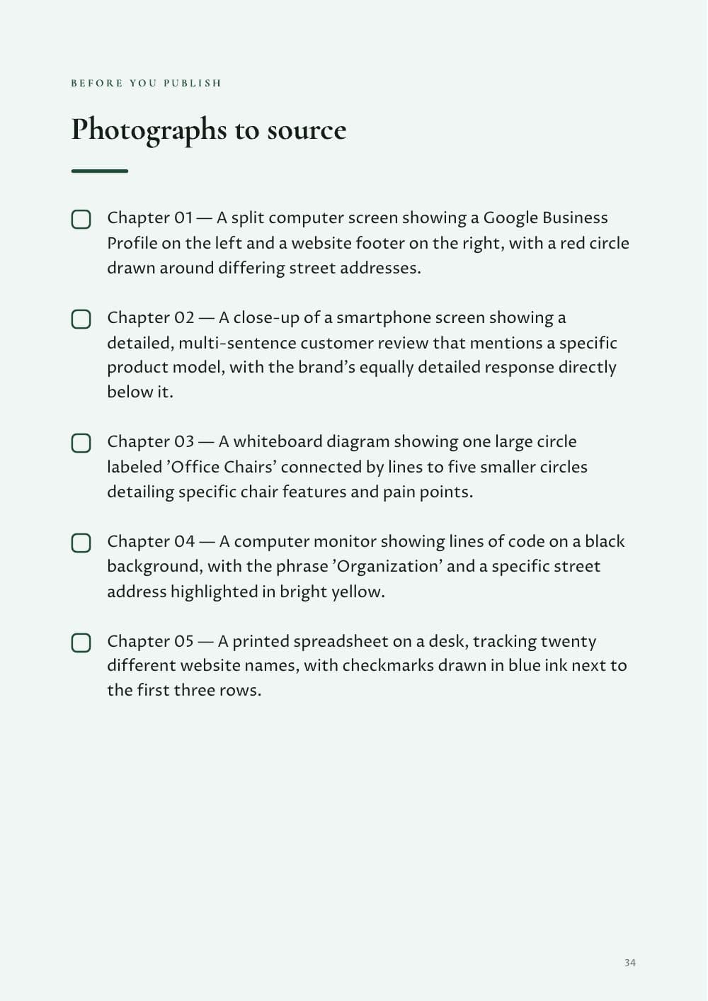 The AI Visibility Playbook · 35 pages, page 34