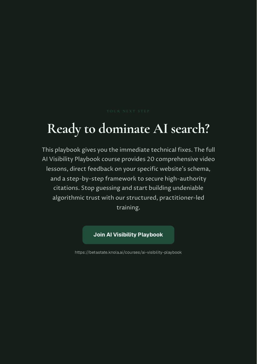 The AI Visibility Playbook · 35 pages, page 35