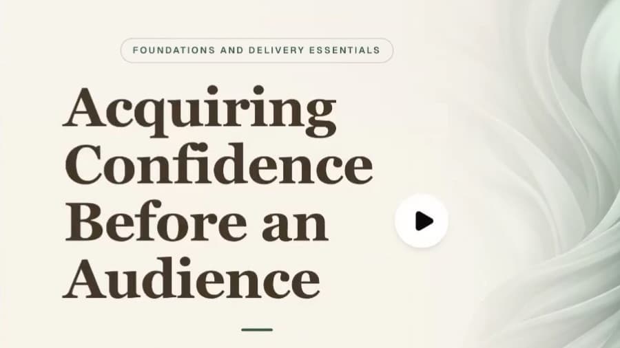 The same book as a narrated video lesson in Knola: Acquiring Confidence Before an Audience