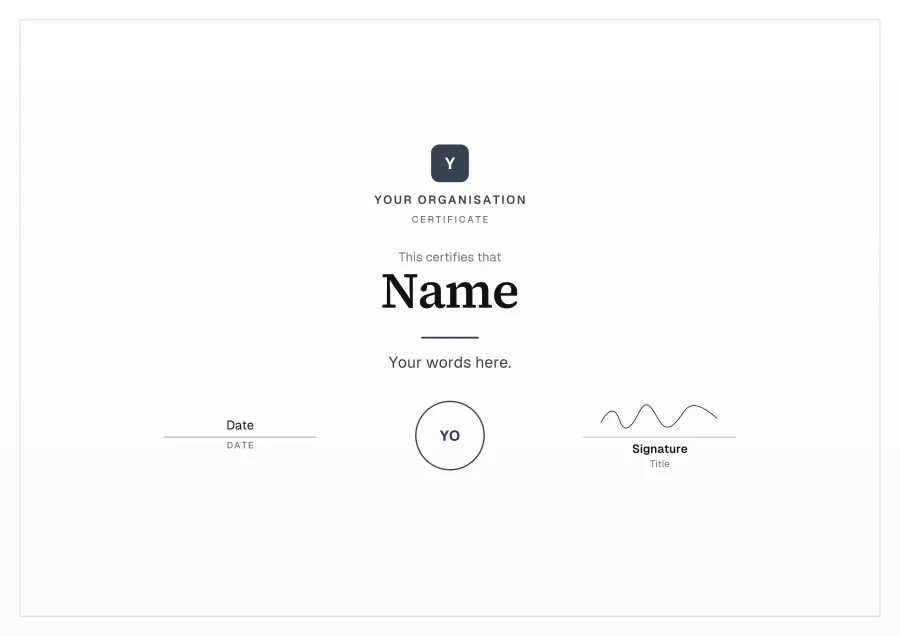 Certificate certificate template for Word: Silver line design