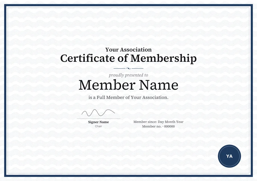 Certificate of Membership certificate template for Word: Heritage design
