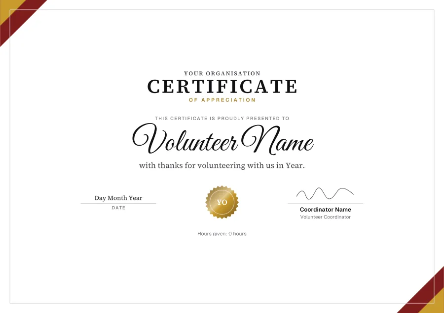 Certificate of Appreciation certificate template for Word: Geometric design